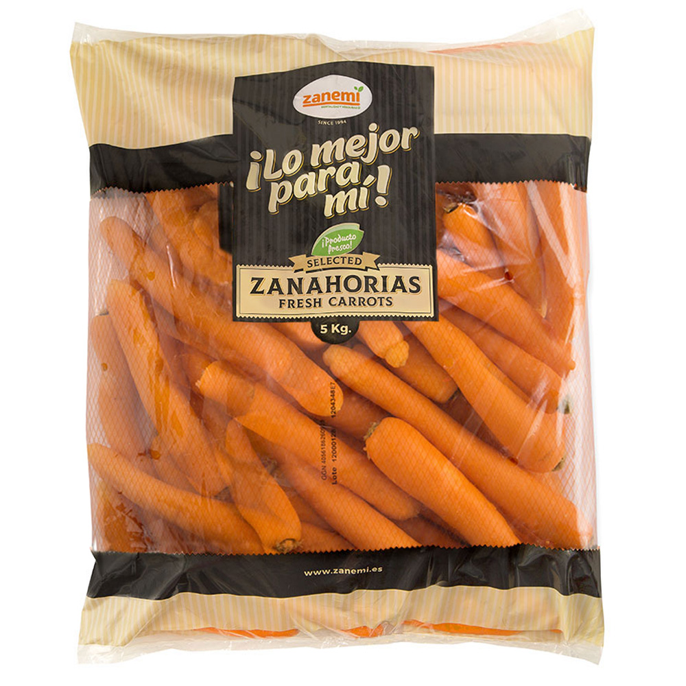 Bolsa de 5 kg de zanahorias Zanemi - Producción y venta de hortalizas y verduras