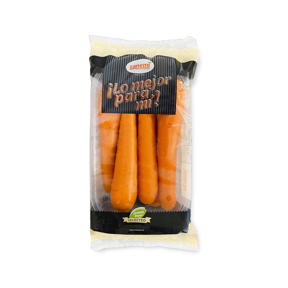 Bandeja de 500 gr de zanahorias Zanemi - Producción y venta de hortalizas y verduras